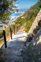 A footpath on the Rock of Gibraltar.