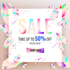Sale banner design.Vector illustration