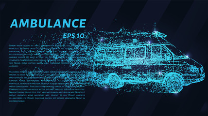 Ambulance car, medical service. Emergency medical service vehicle. Hospital transport. © newrossosh