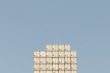 Containers Aligned Perfectly Ready For Shipping