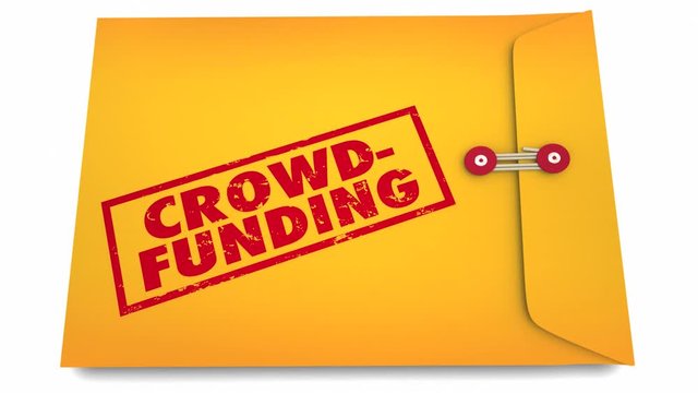 Crowdfunding Raising Money Investment Resources Envelope 3d Animation