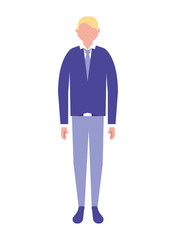 businessman character standing figure