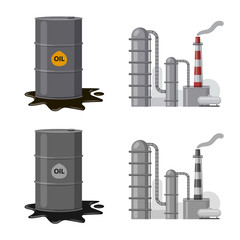 Vector design of oil and gas icon. Collection of oil and petrol stock vector illustration.