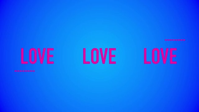 Animated Love short video with different sequences
