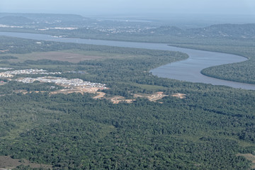 Domaine de Soula, Rivière Montsinéry affluent de la rivière Cayenne, Guyane française