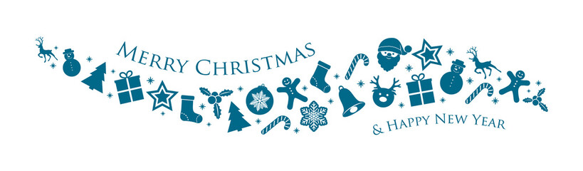 Christmas background with wishes and decorations. Vector.