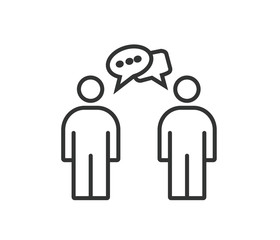 two people communication icon