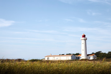 Fototapeta na wymiar Les Corbeaux lighthouse in Yeu Island