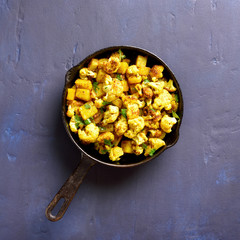 Indian style cauliflower with potatoes