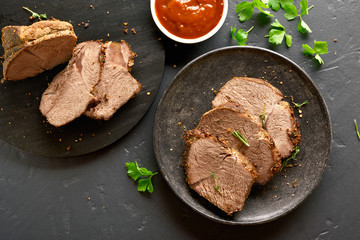Sliced grilled roast beef