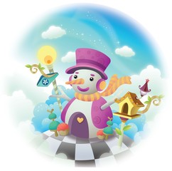 House in the shape of the snowman