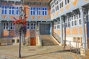 Fototapeta na wymiar Wolfenbüttel: Rathaus am Marktplatz (ab 1602, Niedersachsen)