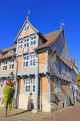 Fototapeta premium Wolfenbüttel: Rathaus am Marktplatz (ab 1602, Niedersachsen)