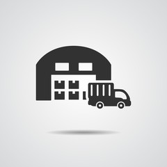 warehouse icon vector