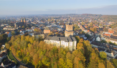 Obraz premium Aerial view on the Schwanenburg castle