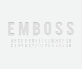 Font emboss effect vector - 229020420