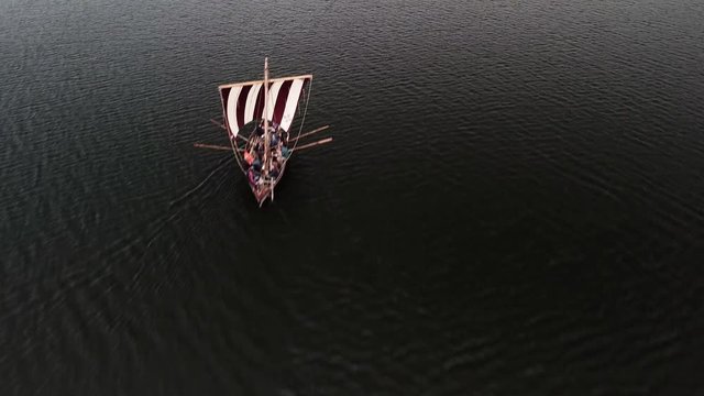 Vikings ship on a lake IV
