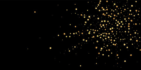 Gold stars random luxury sparkling confetti. Scatt
