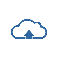Upload vector icon. Cloud storage symbol. Upload on cloud vector icon illustration for web design and mobile app.