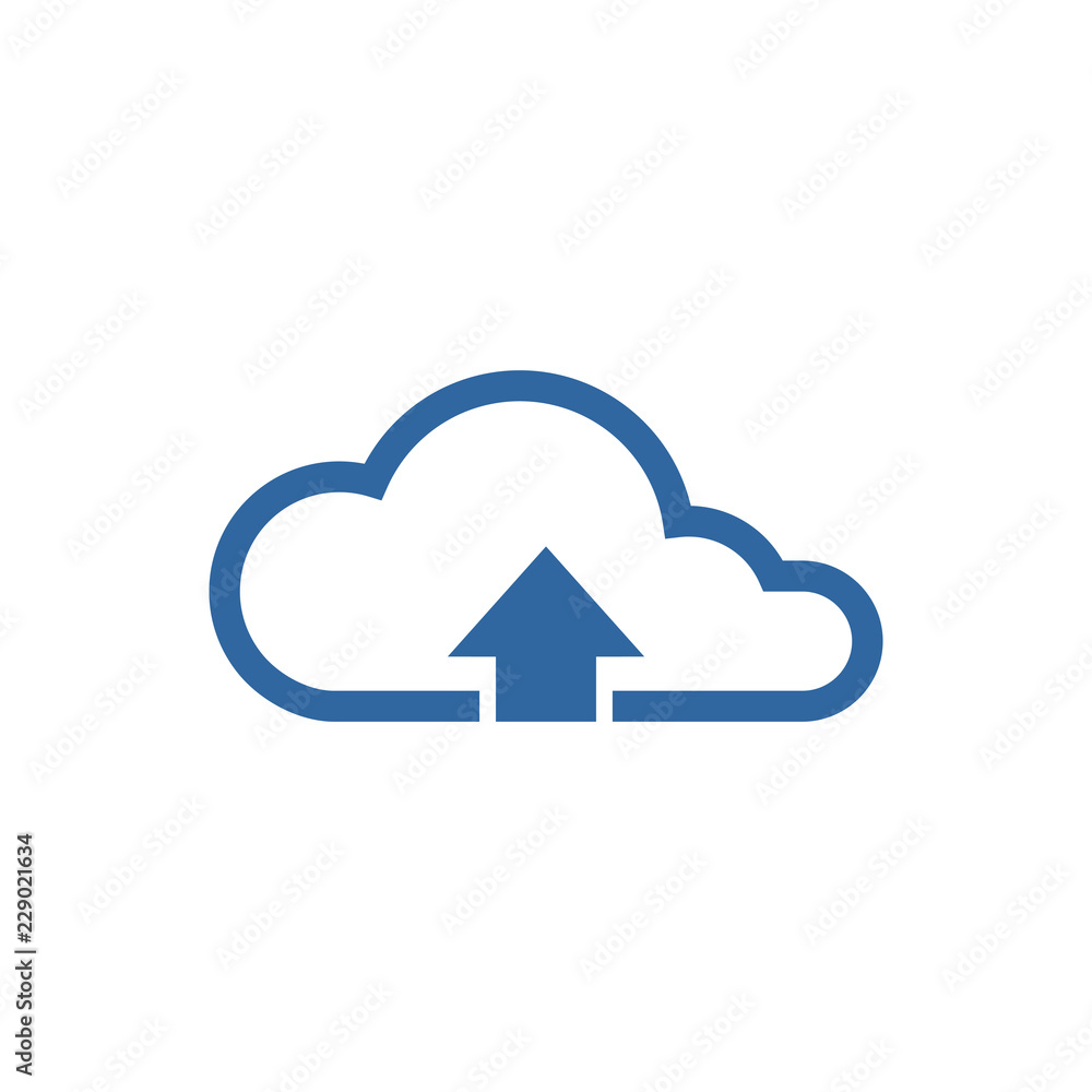 Poster upload vector icon. cloud storage symbol. upload on cloud vector icon illustration for web design an