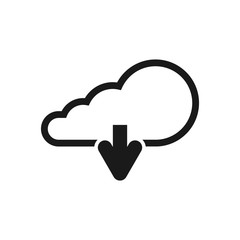 Cloud download icon. Cloud download icon illustration vector symbol for apps and web design.