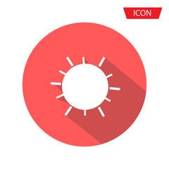 Sun vector icon isolated on background.