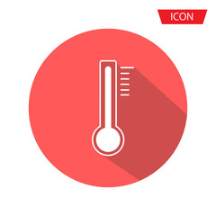 Thermometer vector icon on white background.