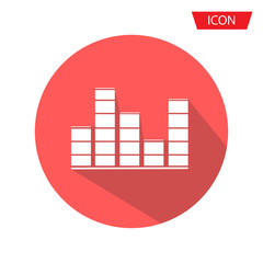 Equalizer scale icon vector, sound wave music icon isolated in background.