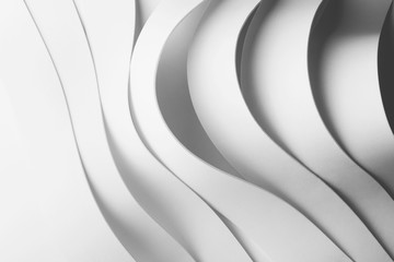 Fototapeta premium Geometryczny skład z zakrzywionymi elementami, abstrakcjonistyczny tło