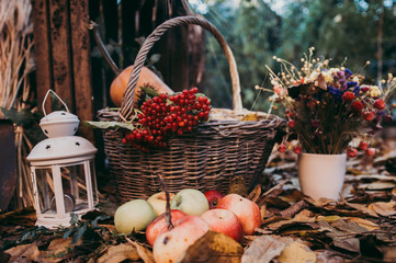 Autumn food decorations for thanksgiving