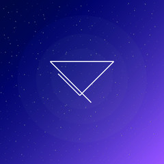 Geometric logo design. Night sky vector