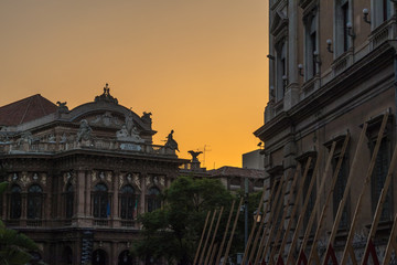 sunset over catania italy
