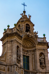 Fototapeta na wymiar cathedral facade in catania italy