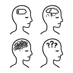 Mental illness head symbols