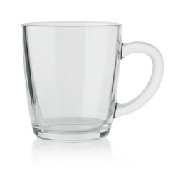 Glass mug isolated on white