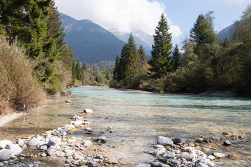 Die Isar in Mittenwald