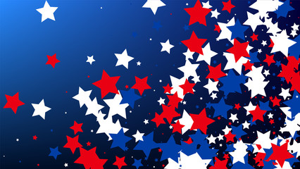 Colors of American Flag. USA Independence Day. . Invitation Background. Banner, Christmas and New Year card, Postcard, Packaging, Textile Print.