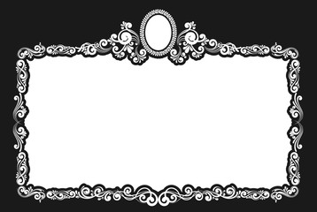 Vintage decorative calligraphic border.