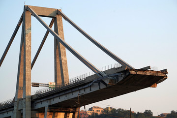 morandi collapsed bridge in genoa