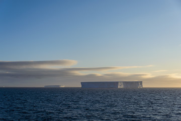 Antarctic seascape with iceberg