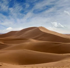 Cercles muraux Sécheresse Grandes dunes de sable dans le désert du Sahara