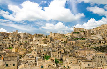 Obraz premium Sassi di Matera historical centre Sasso Caveoso, Basilicata, Italy