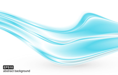 Abstract blue waves background. Vector design for banners, presentations, flyers, invitations.