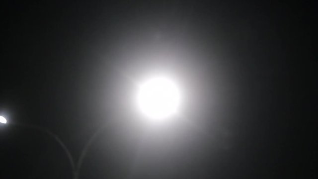 Lamp post light at night