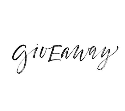 Giveaway card. Hand drawn brush style modern calligraphy. Vector illustration of handwritten lettering. 