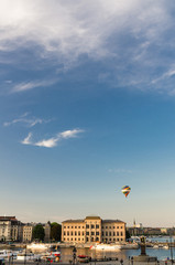National Museum of Fine Arts with hot air balloon, Stockholm, Sweden