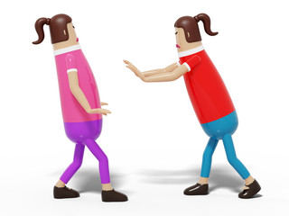 Pushing and Fighting