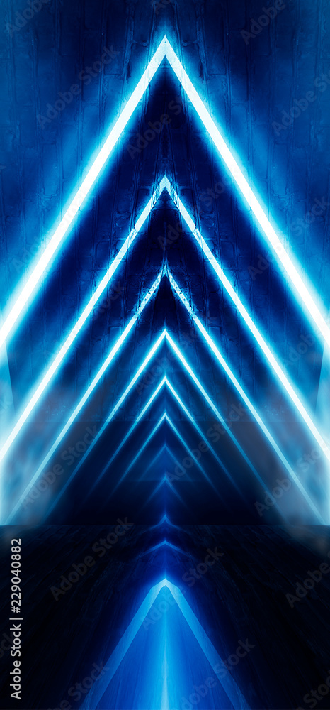 Canvas Prints background wall with neon lines and rays.