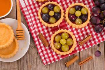 Grape tarts.