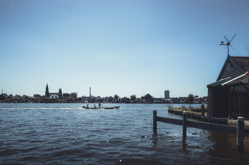 A relaxing ride on a boat on a calm river.